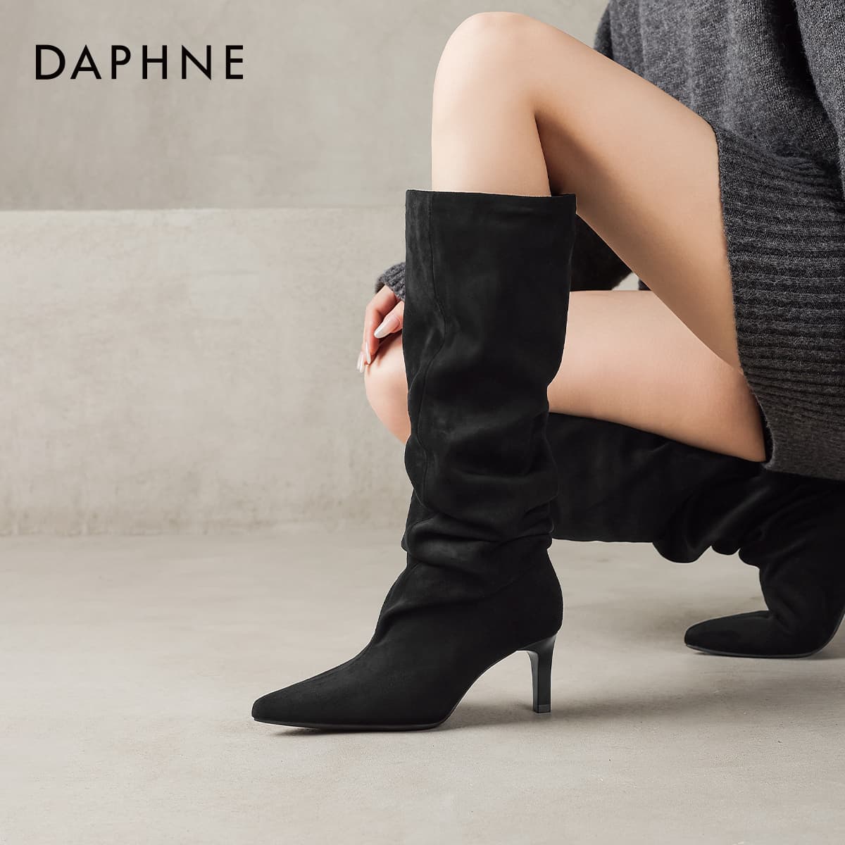Ботинки DAPHNE Колено High Ботинки Женские - изображение 5