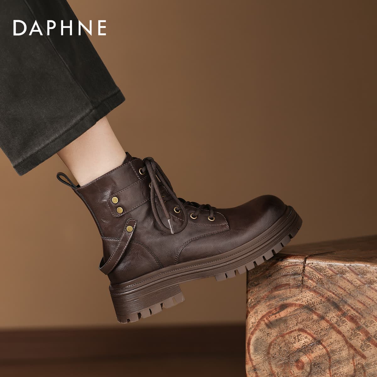 Ботинки DAPHNE ПУ (полиуретан) Синтетическая кожа Короткий Армейские ботинки Женские - изображение 6