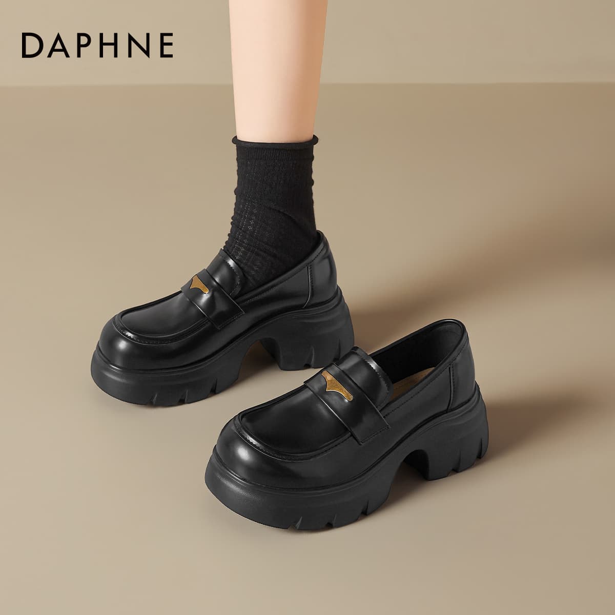 Лоферы DAPHNE Лоферы Лоу-топы Черный Женские - изображение 5
