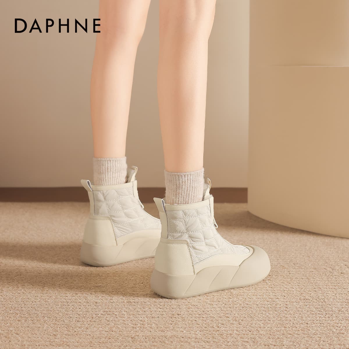 Ботинки зимние Daphne Синтетическая кожа текстиль сноубутсы 12 см женские - изображение 5