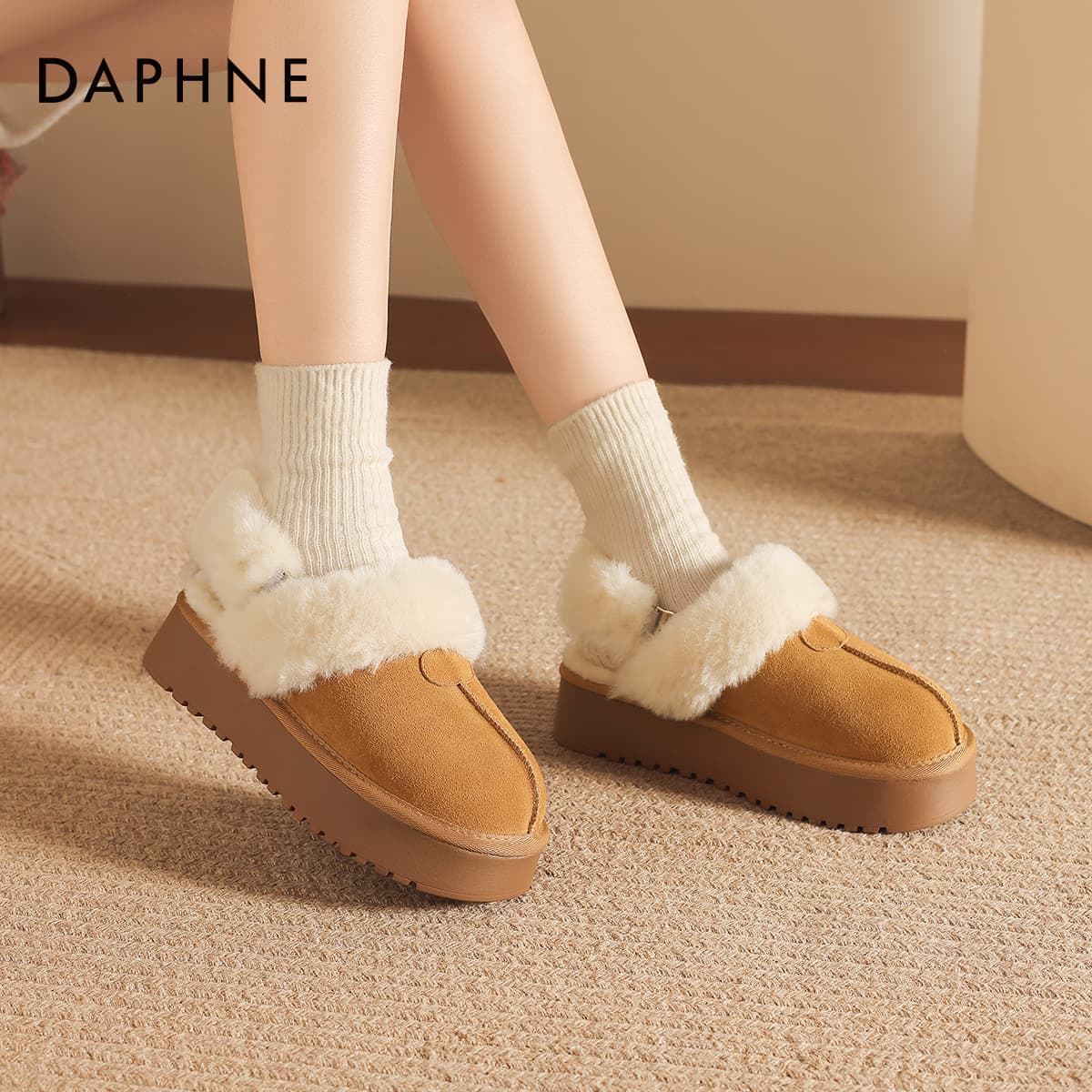 Ботинки зимние Daphne Спилок коровья кожа Сноубутсы Женские - изображение 4