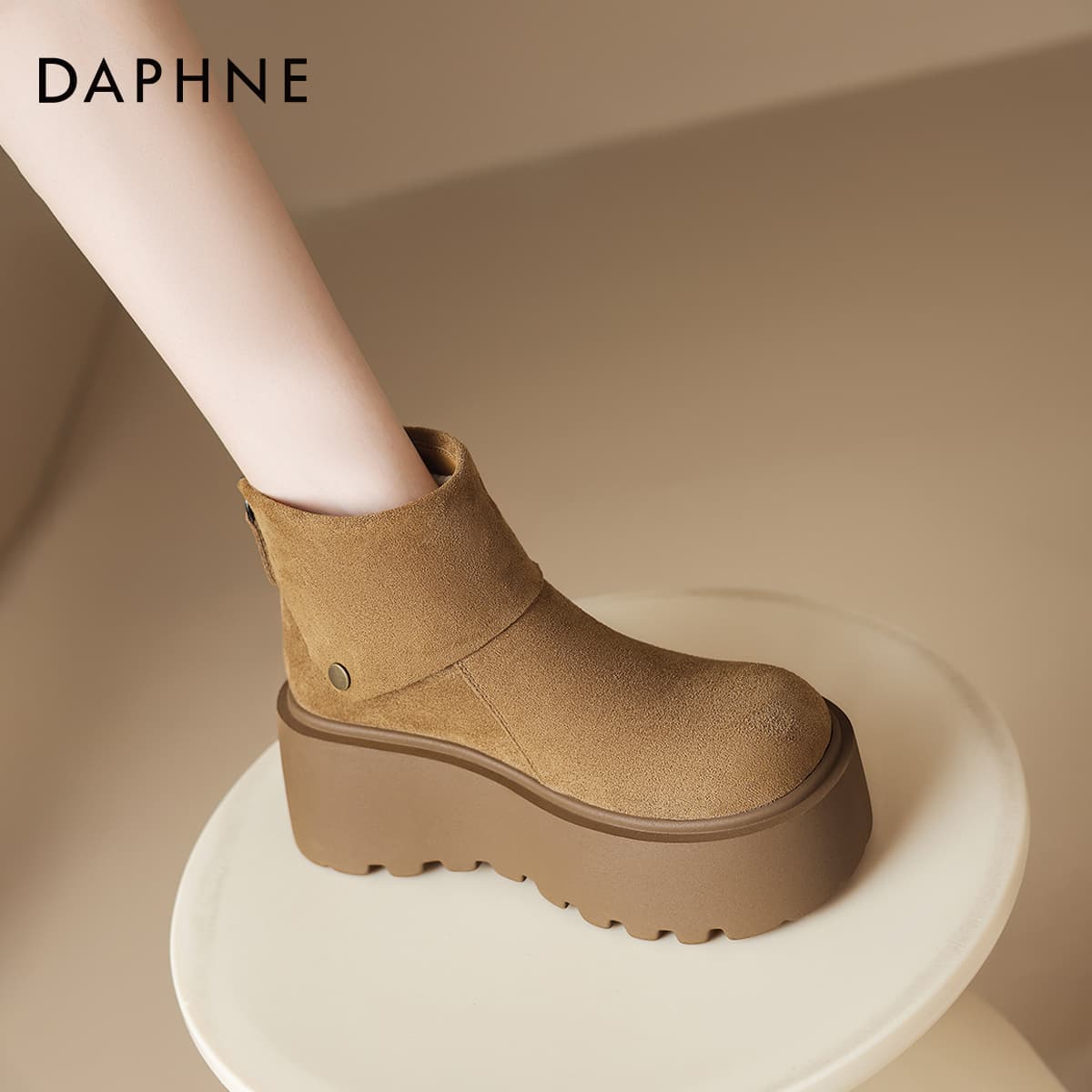 Ботинки DAPHNE Ткань Короткие Ботильоны Женские - изображение 3
