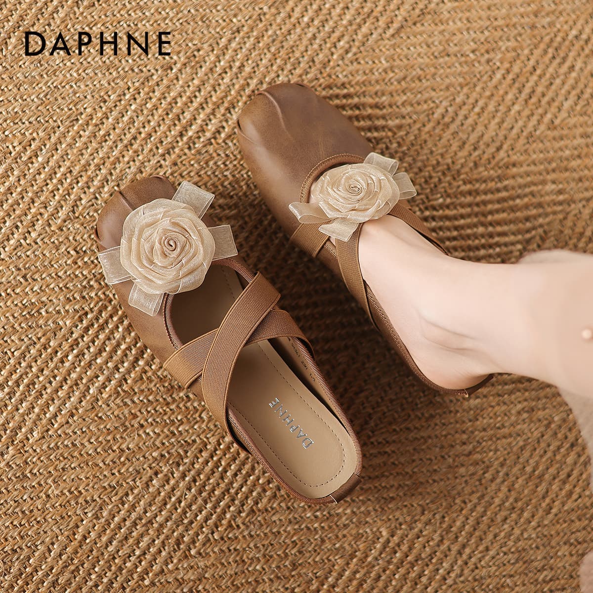 Сандалии Daphne Без специальных функций Закрытые тапочки Женские Хаки - изображение 7