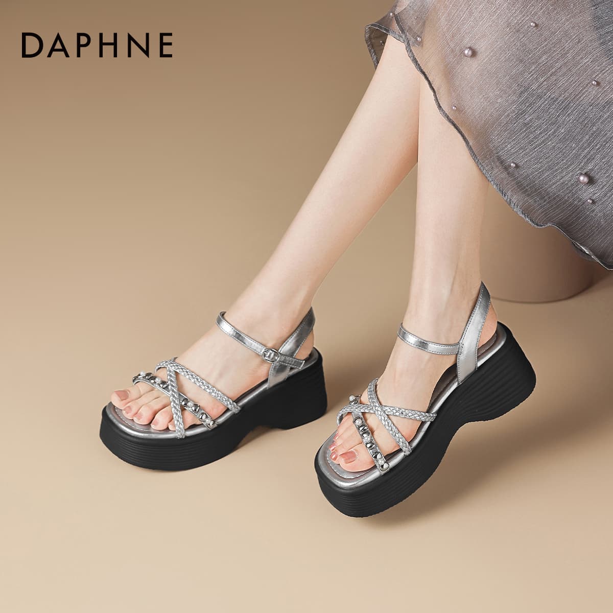 Шлёпанцы Daphne one Шнурованные Сандалии Женские - изображение 3