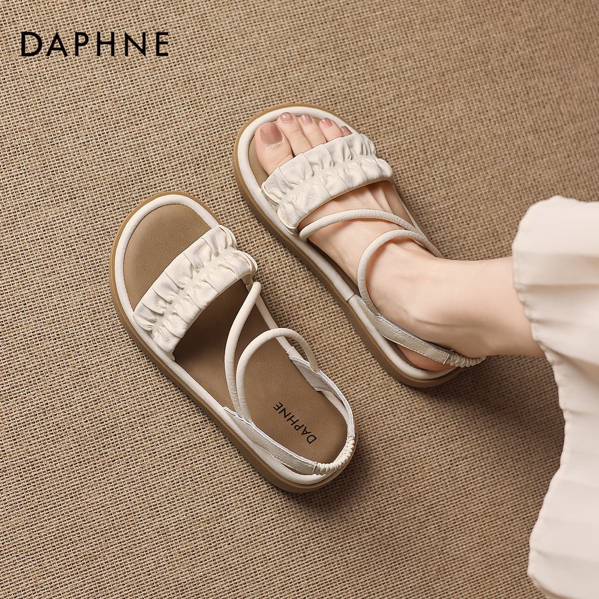 Сандалии DAPHNE Римские Сандалии Бежевые Женские - изображение 3