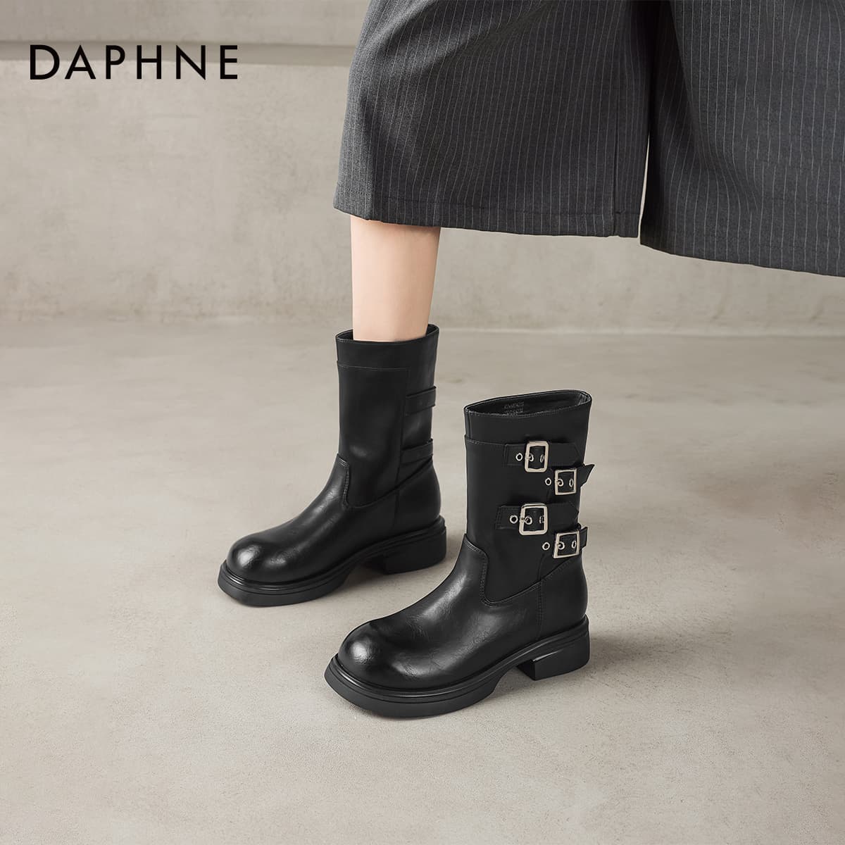 Сапоги DAPHNE Ботильоны Черный Женские - изображение 4