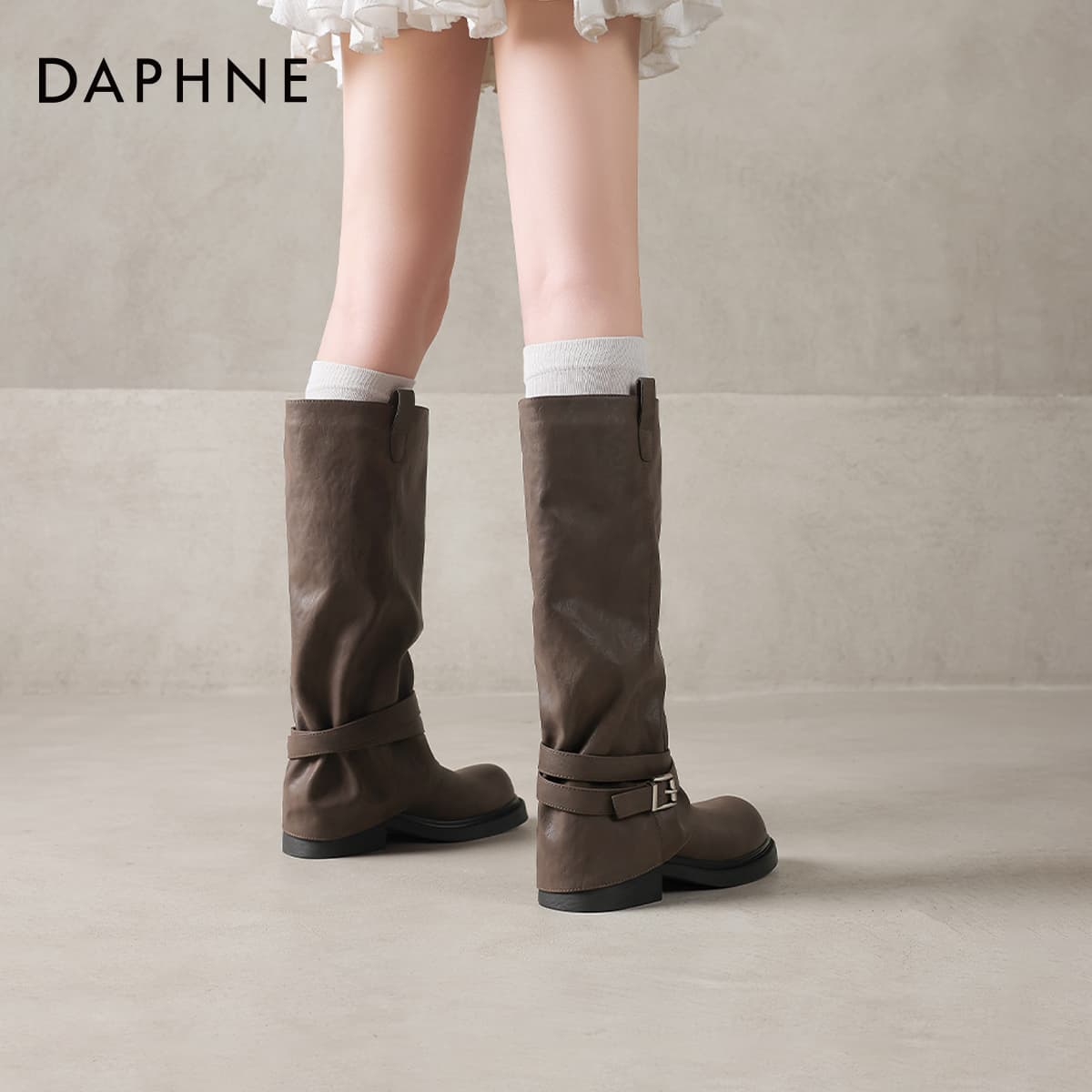 Ботинки DAPHNE Высокие сапоги до колена Женские - изображение 7