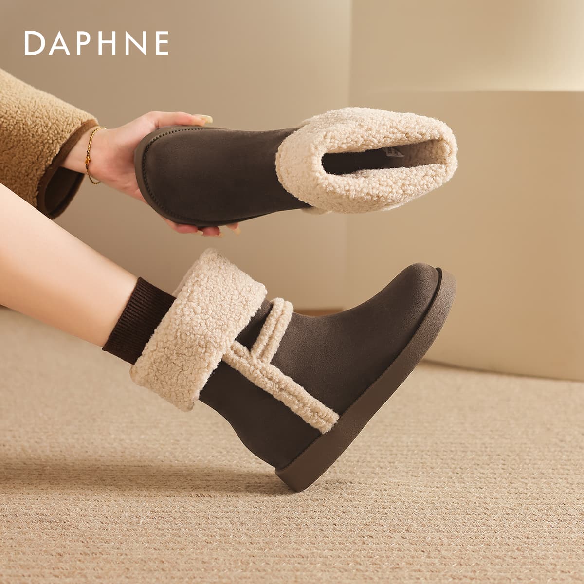Ботинки зимние Daphne 24,5cm Сноубутсы Женские - изображение 7