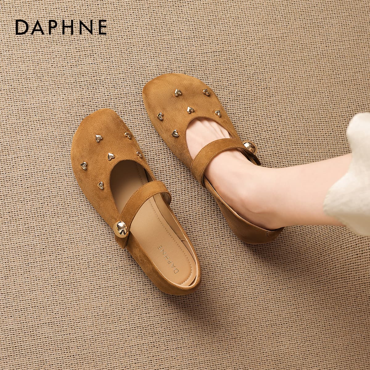 DAPHNE Mary Jane Shoes Camel Women's - изображение 3