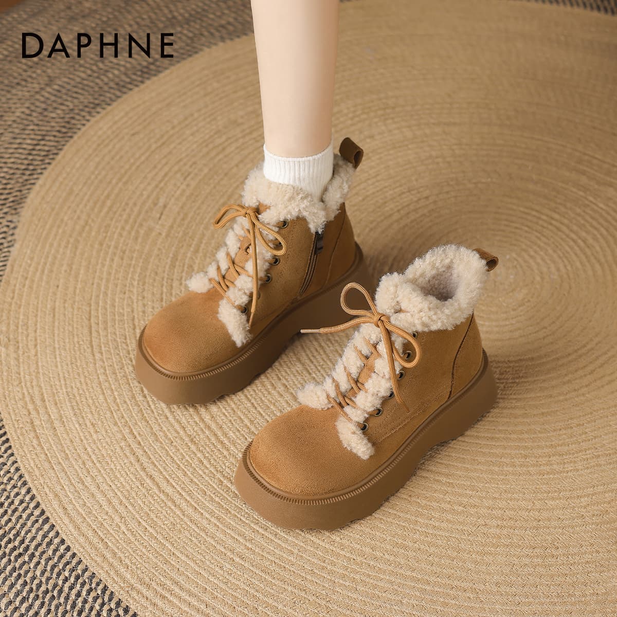 Ботинки зимние Daphne Ткань 12 см Сноубутсы Женские - изображение 3