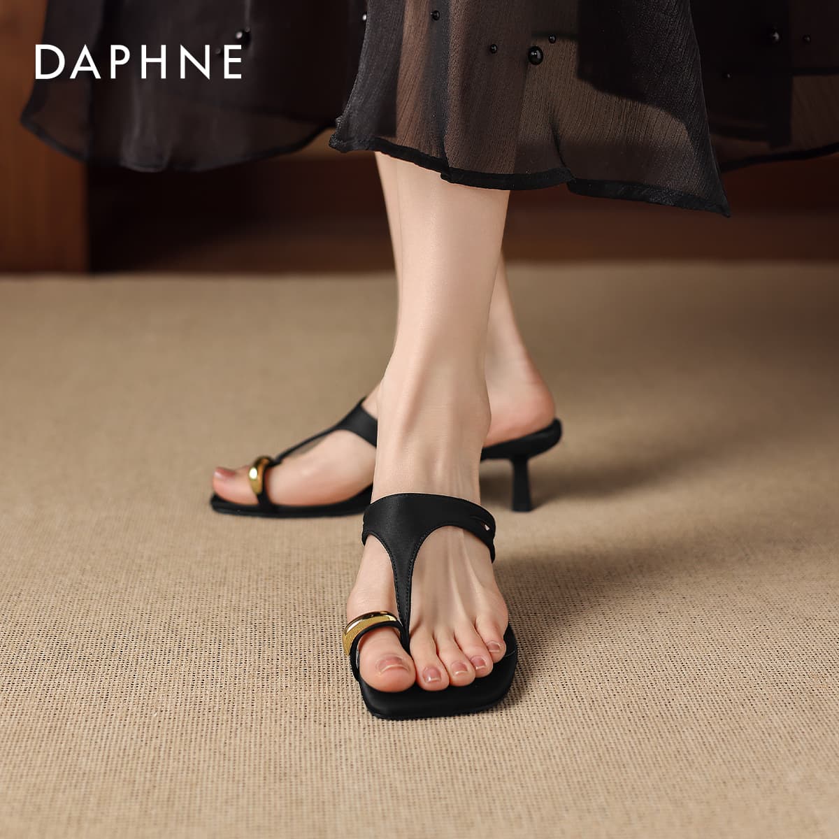 Туфли DAPHNE Ткань Узкий каблук Высокие каблуки Женские - изображение 6
