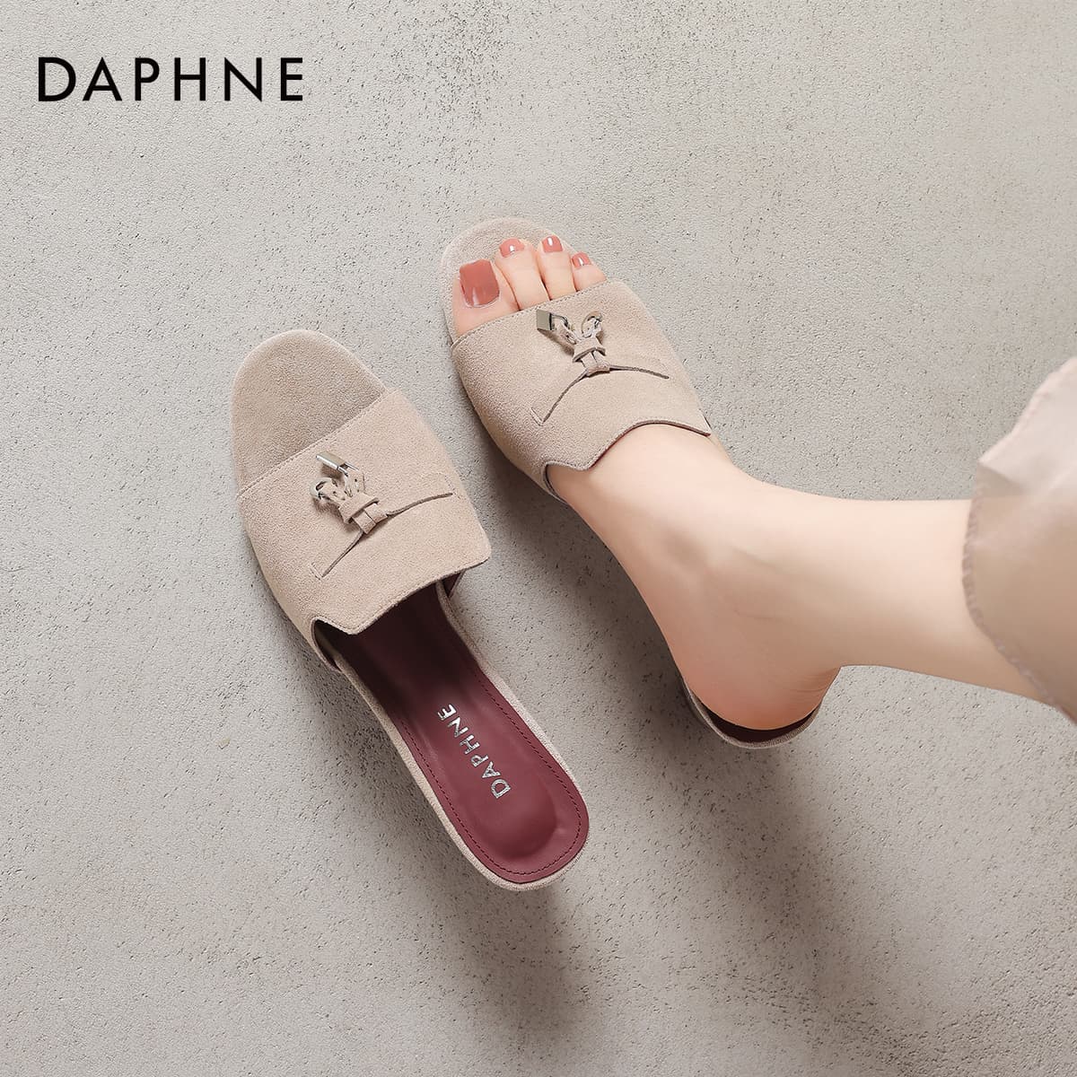 Сандалии Daphne Шлепанцы Кремово-абрикосовые Женские - изображение 4