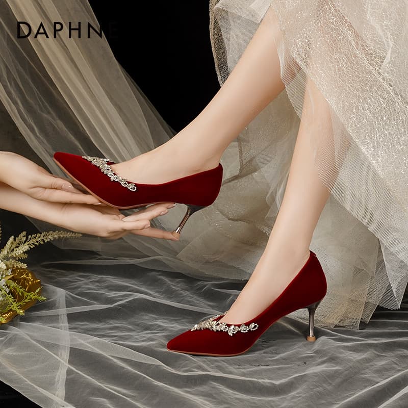 Туфли DAPHNE Высокие каблуки Low Топ Женские - изображение 6