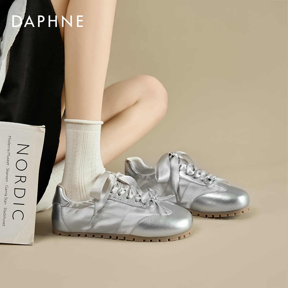 Кроссовки DAPHNE PU (полиуретан) Текстиль Синтетическая кожа Устойчивая к истиранию Низкий топ Повседневная обувь Женская - изображение 6