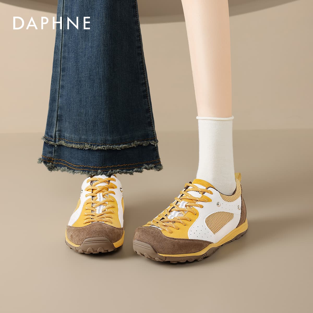 Кроссовки DAPHNE Синтетическая кожа текстиль Низкий топ Повседневная обувь Женская - изображение 4