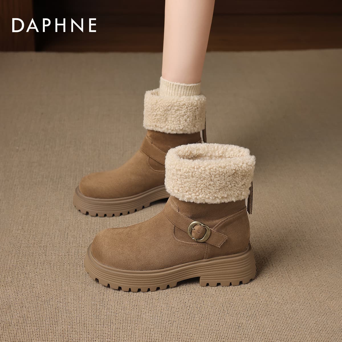Ботинки зимние Daphne Ткань 16 см Сноубутсы Женские - изображение 5