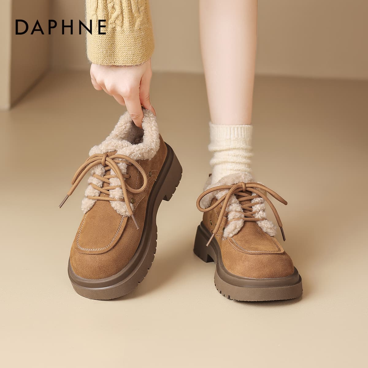 Ботинки зимние DAPHNE Женские сноубутсы из ткани - изображение 3
