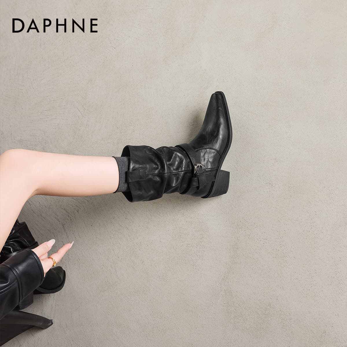 Сапоги DAPHNE Ботильоны Черный Женские - изображение 6