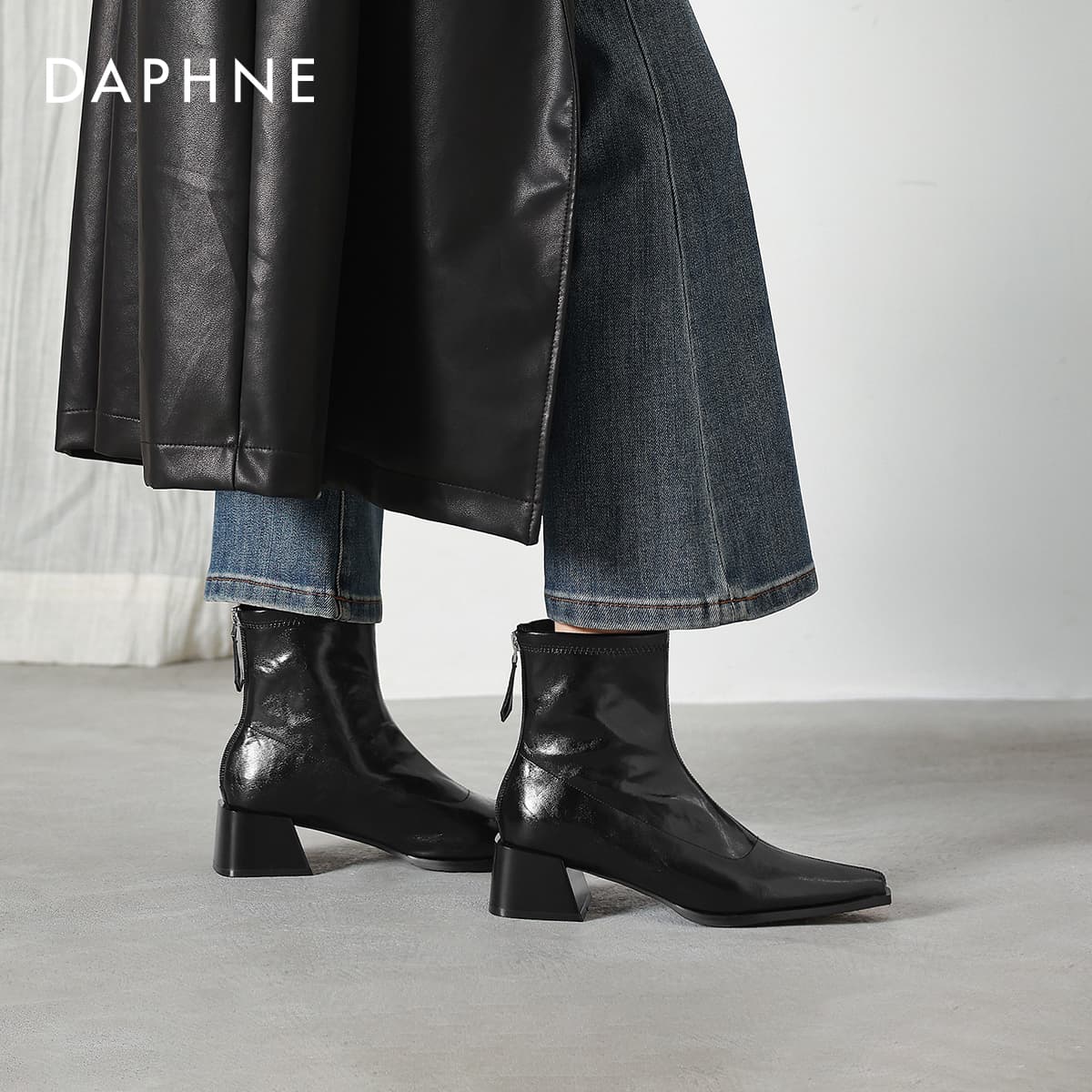 Сапоги Daphne Женские ботильоны из синтетической кожи - изображение 5