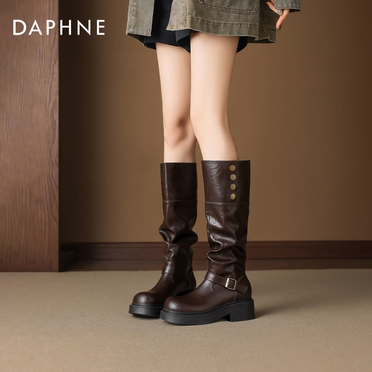 Ботинки DAPHNE Женские сапоги до колена - изображение 5