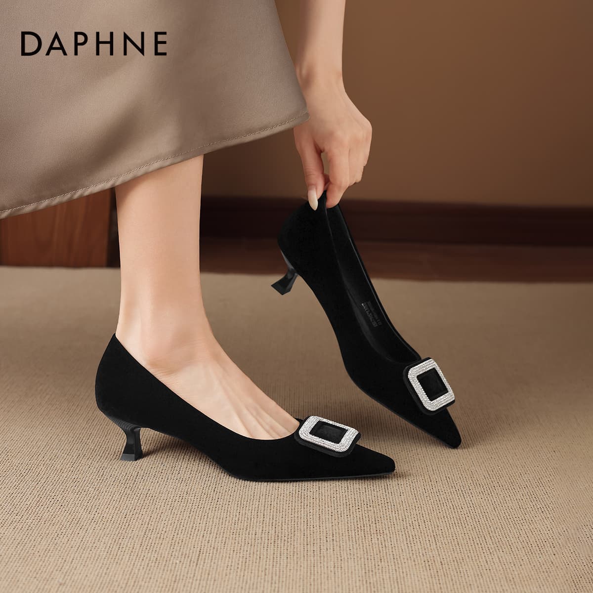 Туфли DAPHNE Высокие каблуки Low Топ Женские - изображение 4