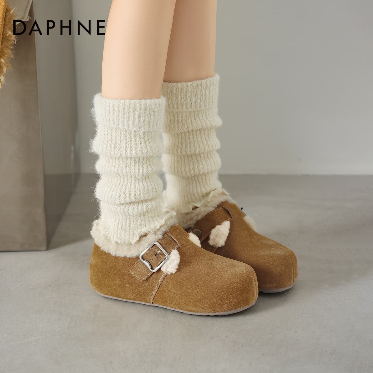 Ботинки зимние Daphne Спилок коровья кожа Сноубутсы Женские - изображение 4