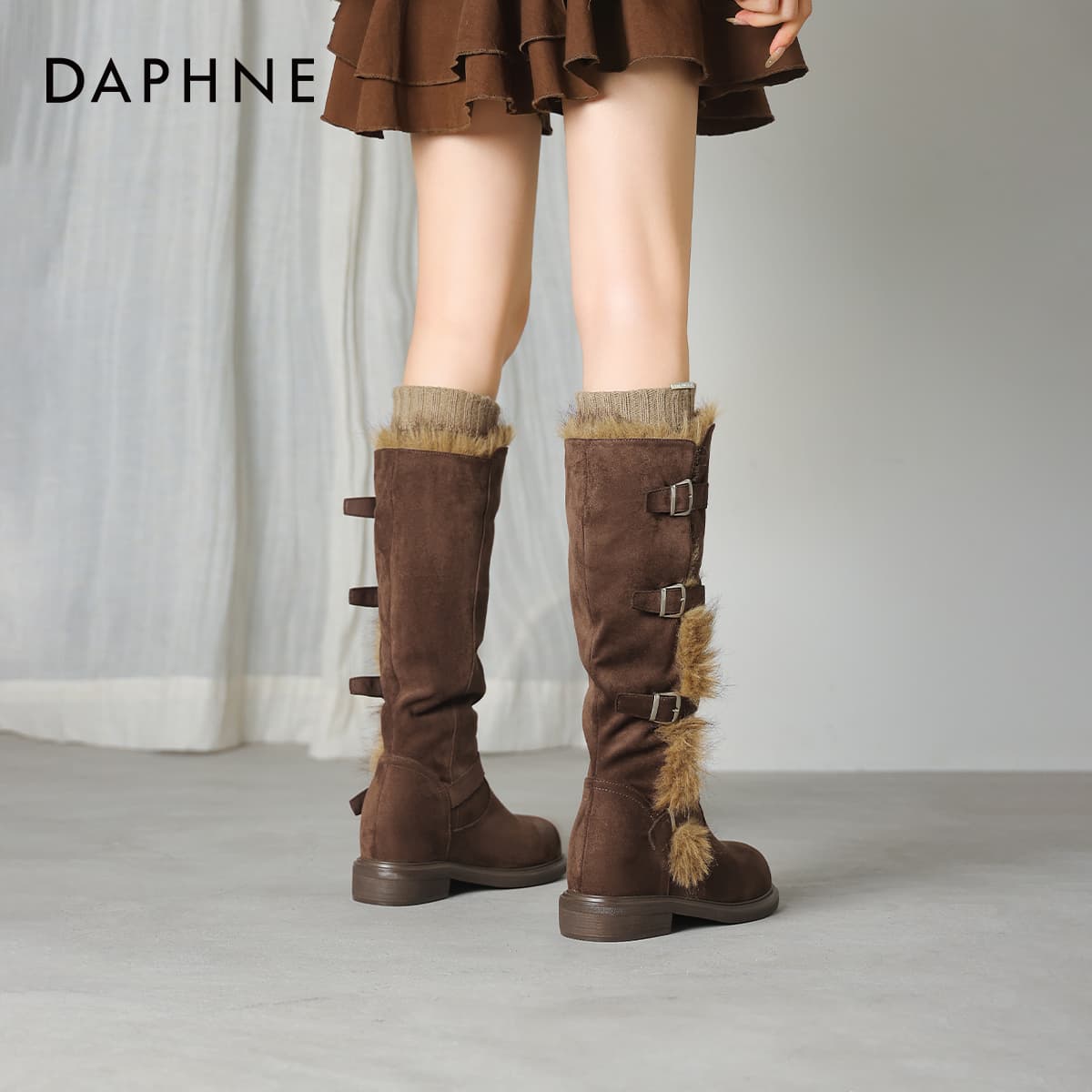 Ботинки зимние Daphne Ткань 34 см Сноубутсы Женские - изображение 4