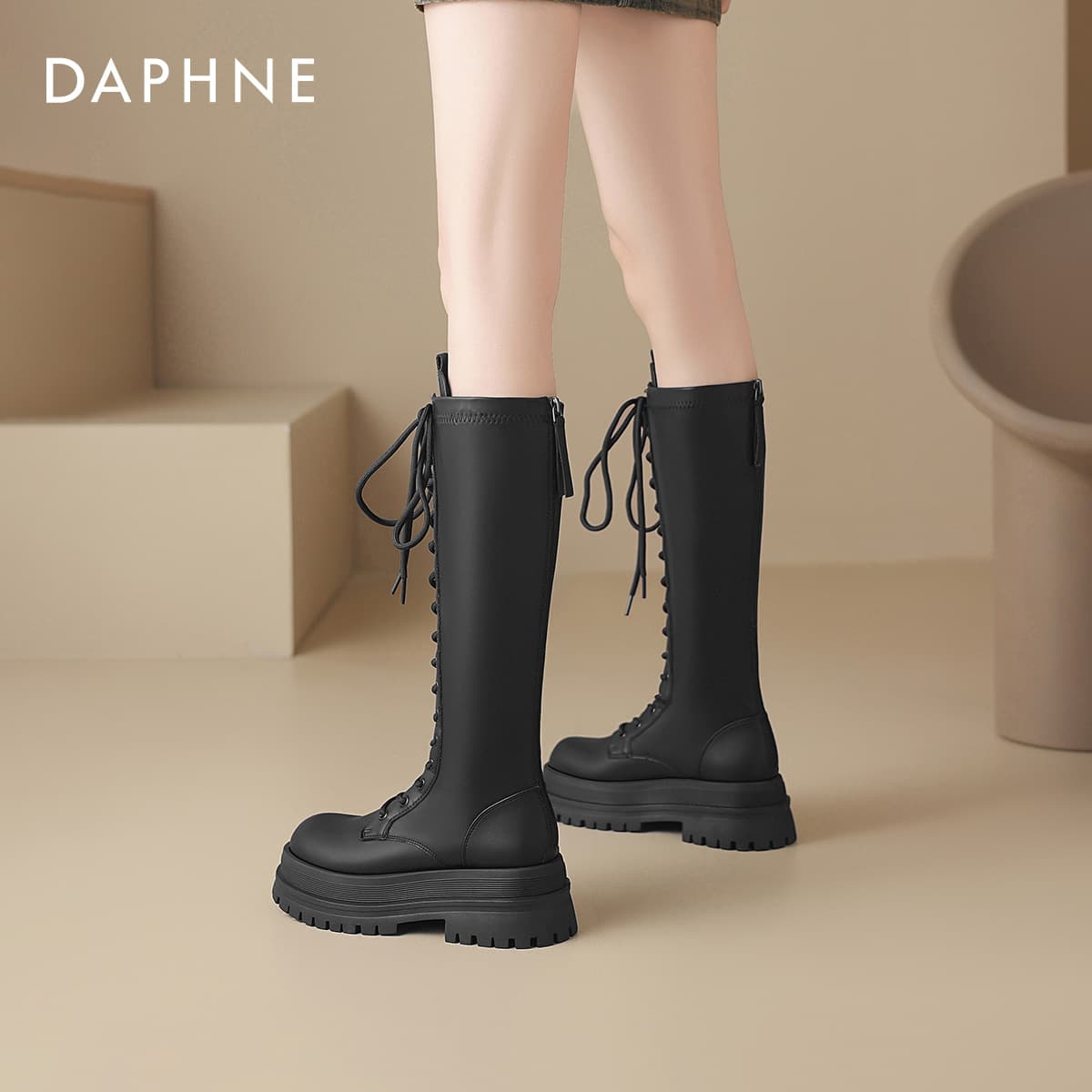 Ботинки DAPHNE Женские сапоги до колена - изображение 4