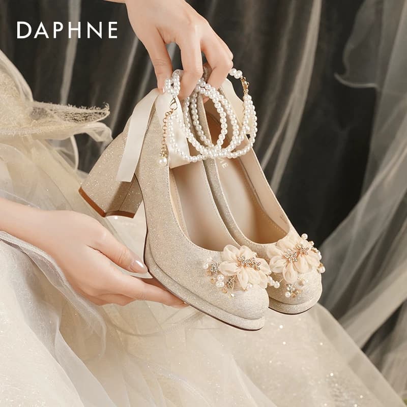 DAPHNE Туфли Мэри Джейн Шампанское [Twin Цветы] Женские - изображение 8