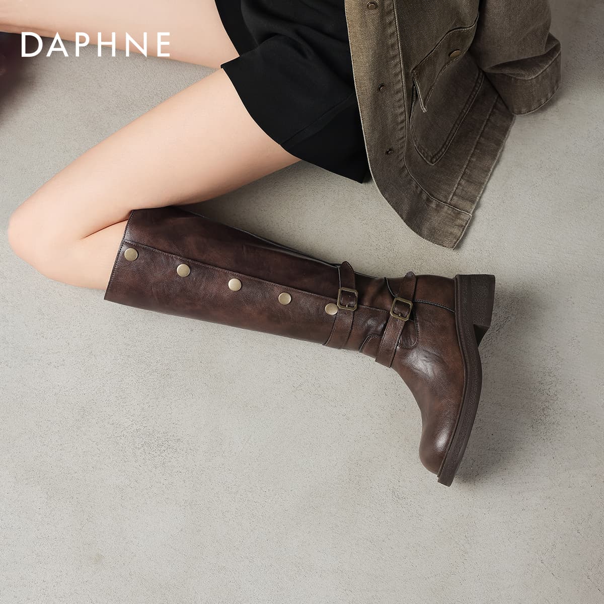 Ботинки DAPHNE Колено High Ботинки Женские - изображение 6
