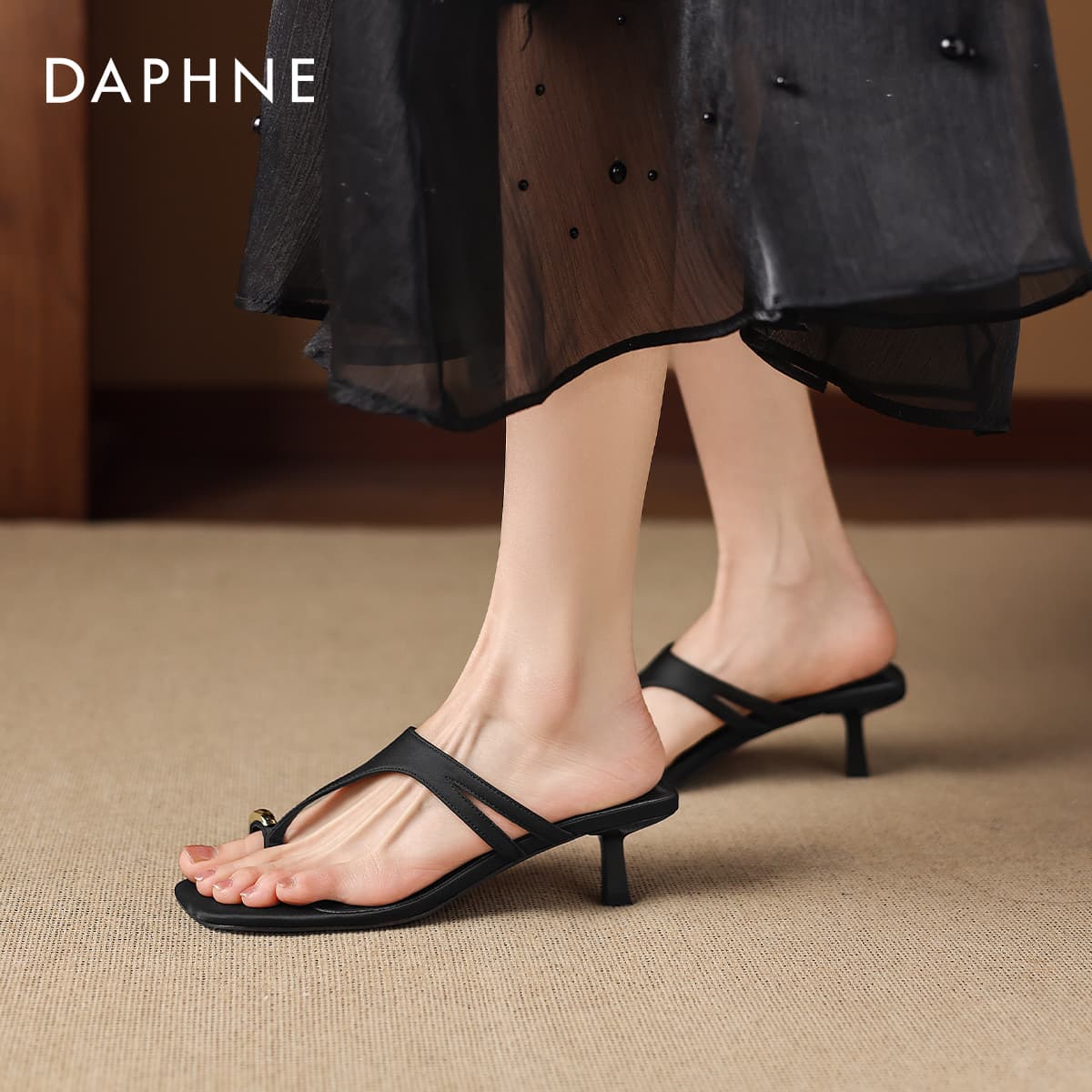 Туфли DAPHNE Ткань Узкий каблук Высокие каблуки Женские - изображение 4