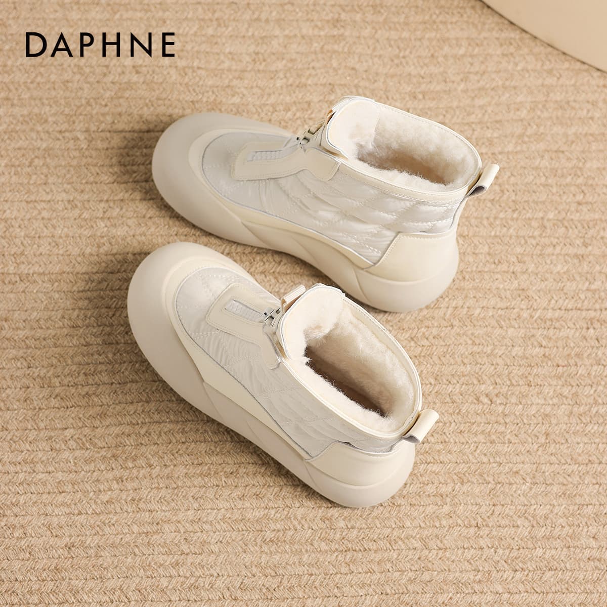 Ботинки зимние Daphne Синтетическая кожа текстиль сноубутсы 12 см женские - изображение 8