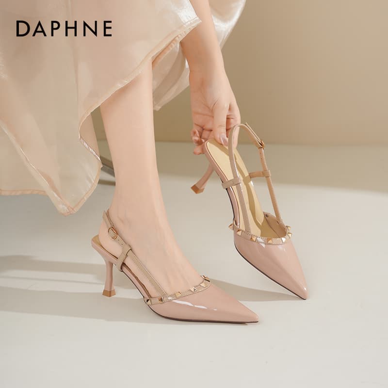 Туфли DAPHNE Высокие каблуки цвет nude женские - изображение 4