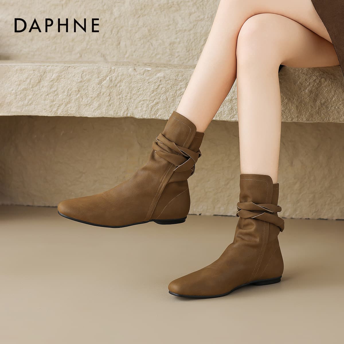 Сапоги DAPHNE Женские ботильоны из синтетической кожи - изображение 5