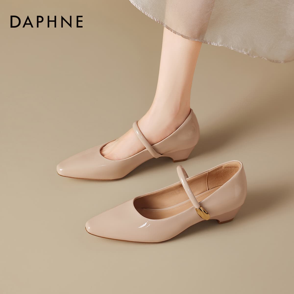 Туфли DAPHNE Высокие каблуки телесный цвет женские - изображение 5
