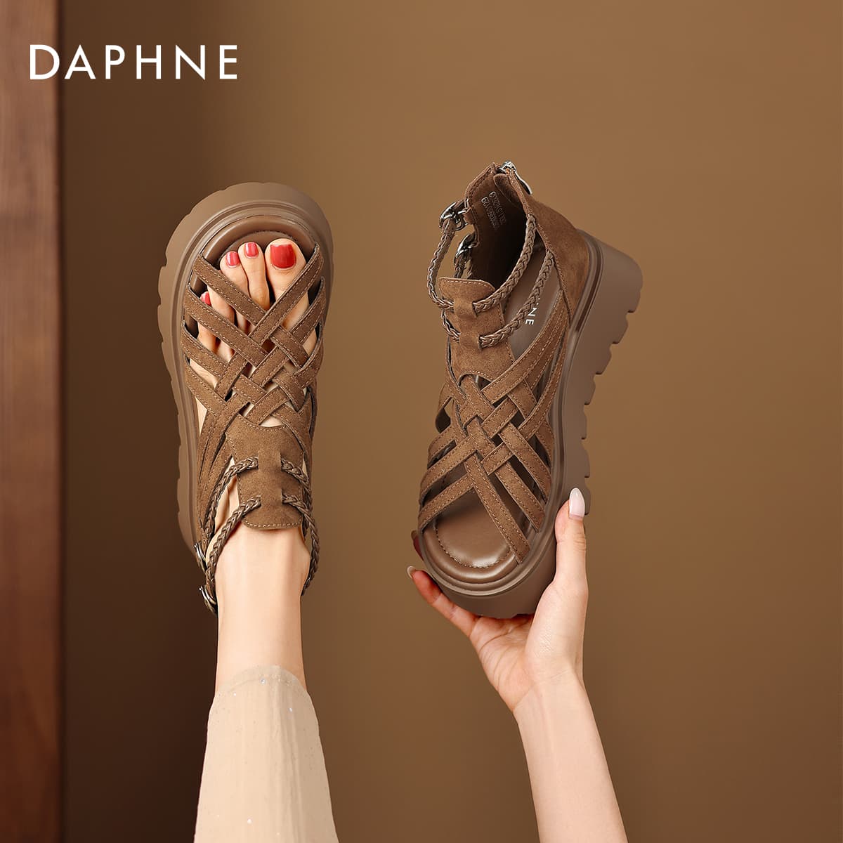 Сандалии Daphne Женские сандалии-гладиаторы - изображение 5