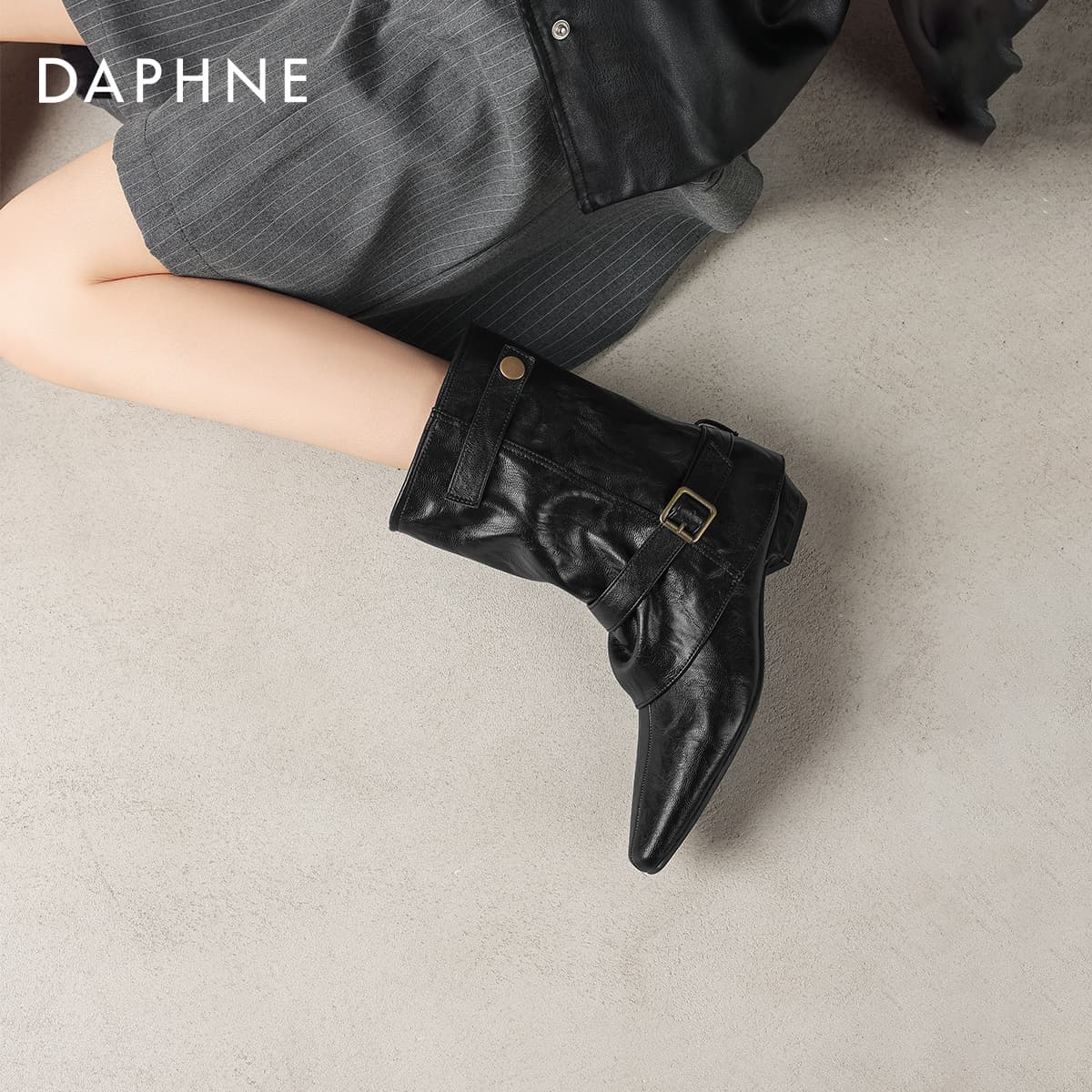 Сапоги DAPHNE Ботильоны Черный Женские - изображение 7