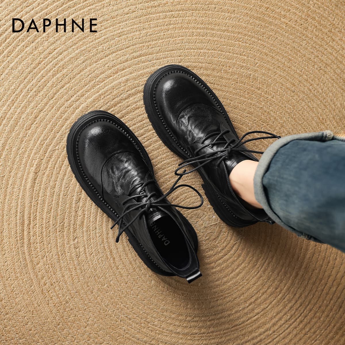 Ботинки DAPHNE Синтетическая кожа 9 см Армейские ботинки Женские - изображение 3