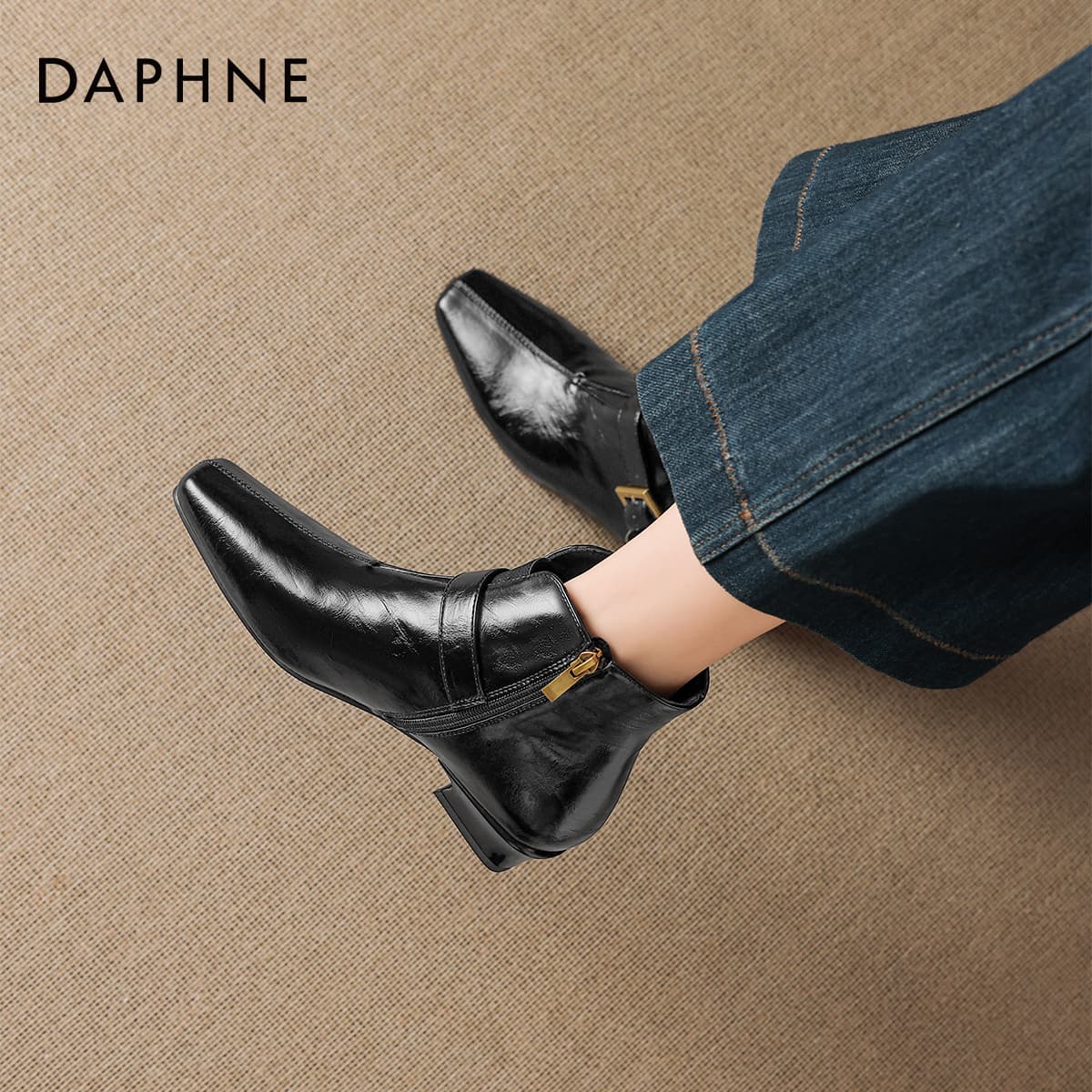 Сапоги DAPHNE Ботильоны Черный Женские - изображение 6