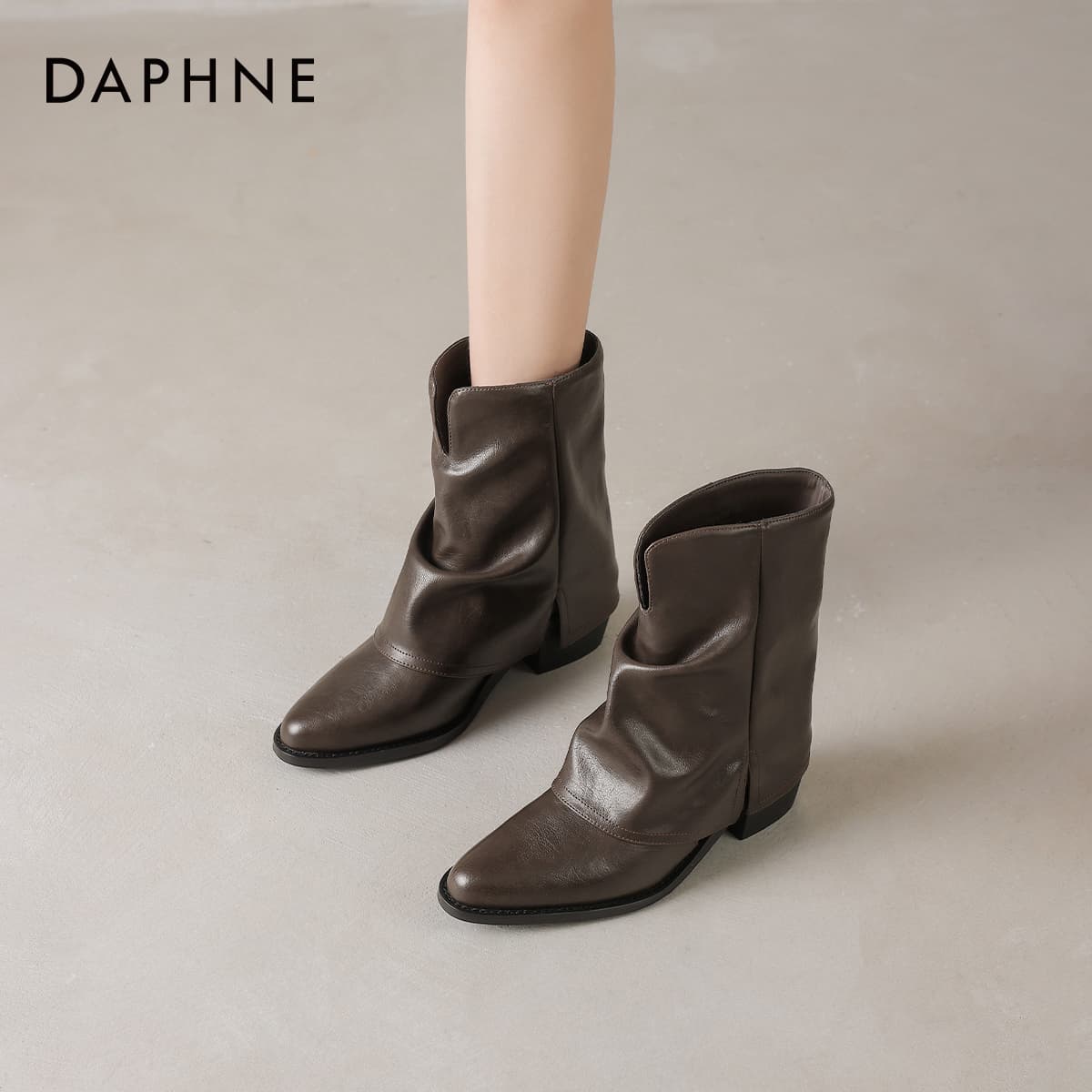 Сапоги DAPHNE Женские ботильоны из синтетической кожи - изображение 6