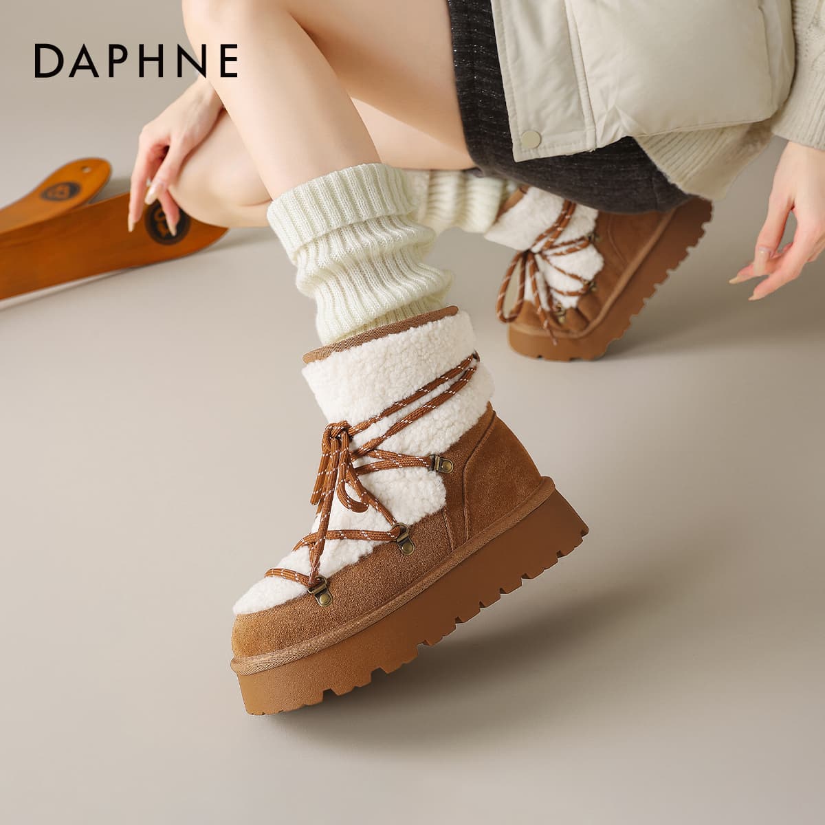 Ботинки зимние Daphne Сноубутсы Женские - изображение 3