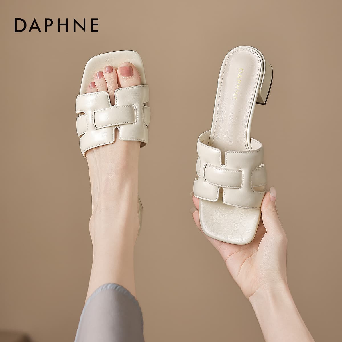 Шлёпанцы DAPHNE Синтетическая кожа Одиночные Шнуровые Сандалии Женские - изображение 3