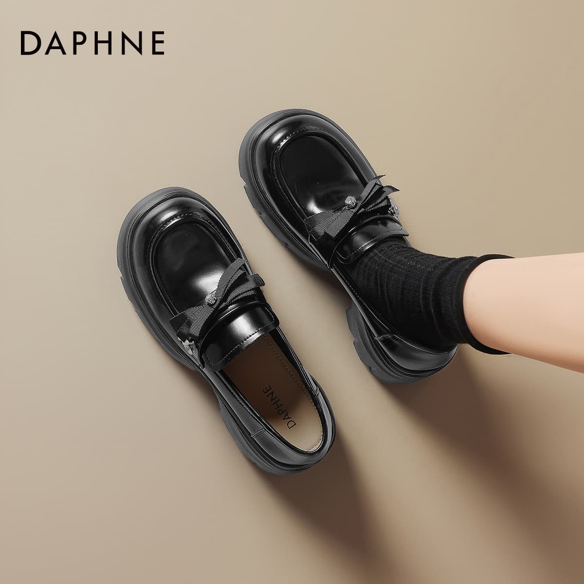 Лоферы DAPHNE Лоферы Лоу-топы Черный Женские - изображение 3