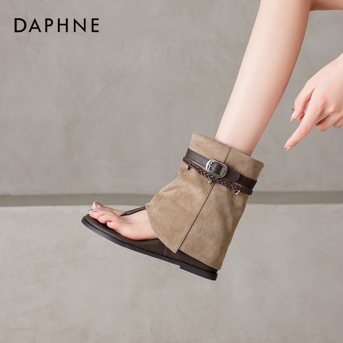 Сандалии Daphne Сандалии-гладиаторы Абрикос Коричневый Женский - изображение 6