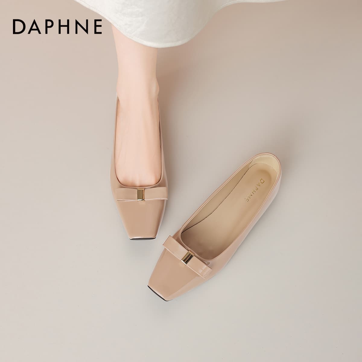 Тапочки DAPHNE Женские Повседневный Обувь без подкладки Телесный Женские - изображение 6