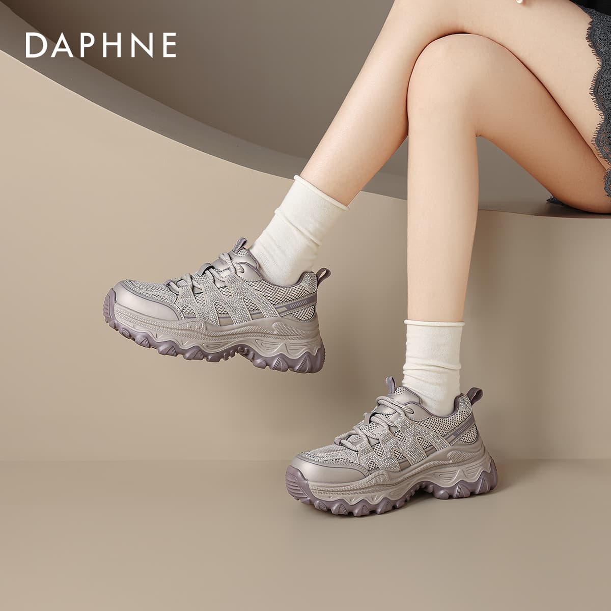 Кроссовки DAPHNE Массивные кроссовки Low Топ Женские - изображение 4