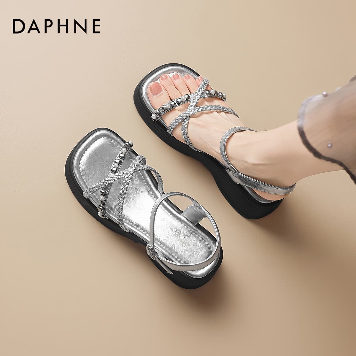 Шлёпанцы Daphne one Шнурованные Сандалии Женские - изображение 6
