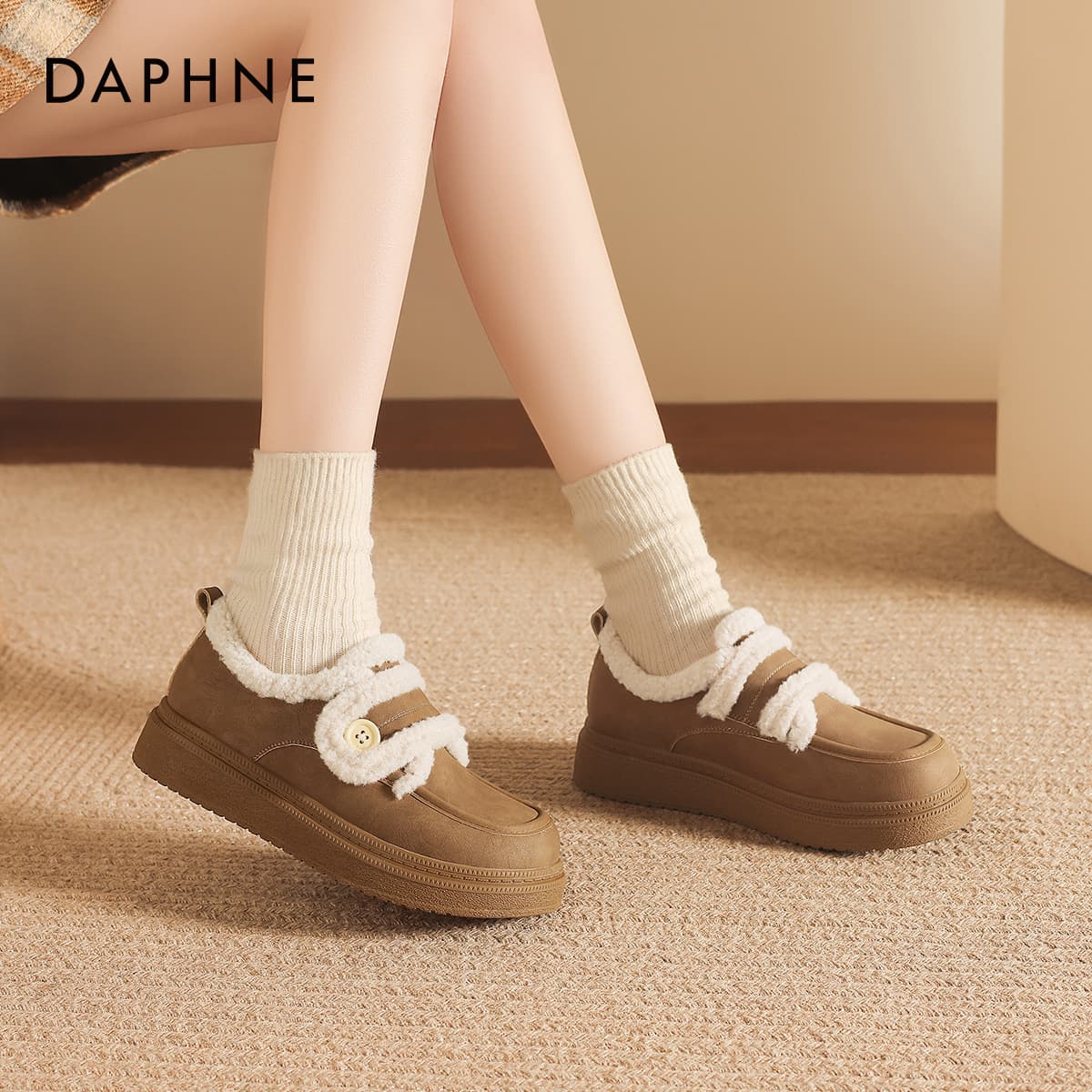 Ботинки зимние DAPHNE Синтетическая кожа текстиль - изображение 4