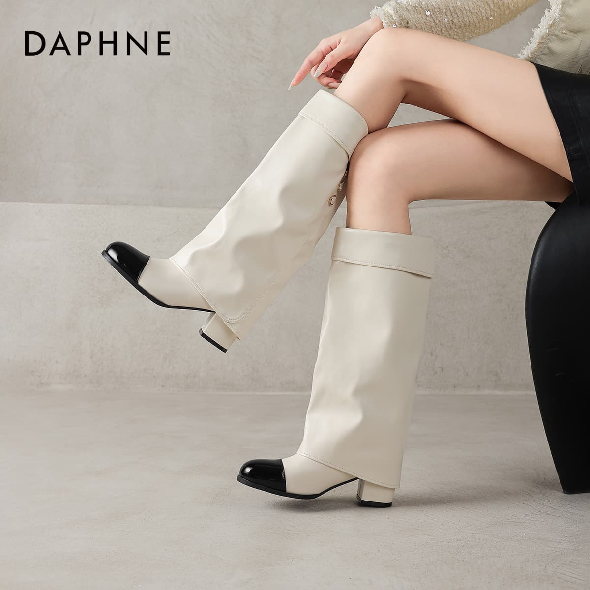 Ботинки DAPHNE Колено High Ботинки Женские - изображение 11