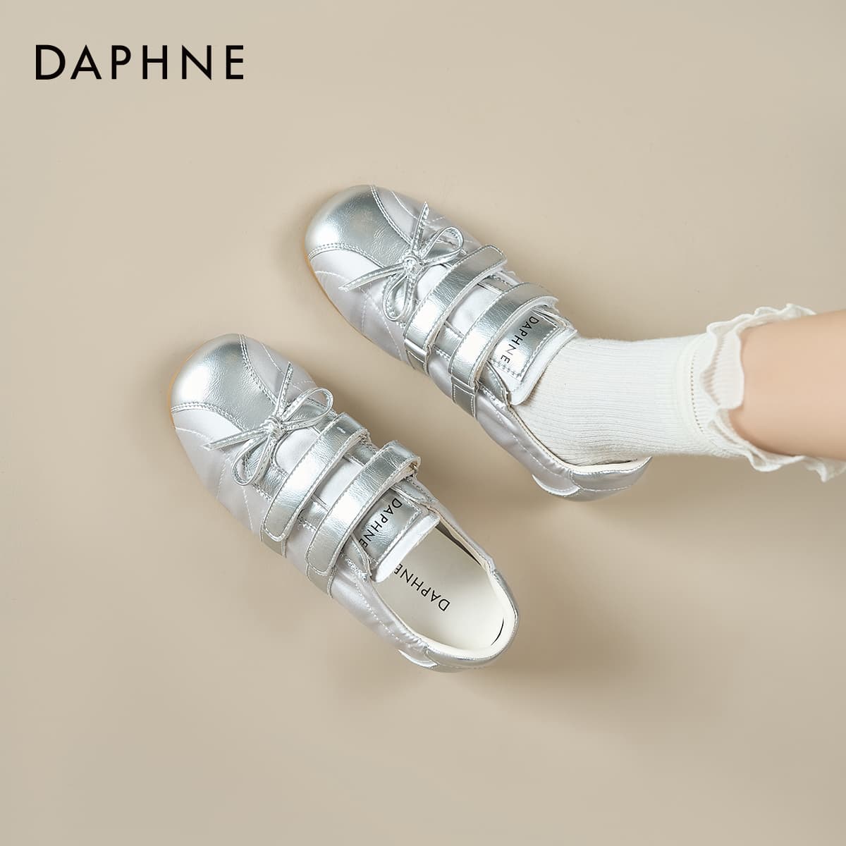 Кроссовки DAPHNE Текстиль Синтетическая кожа Устойчивая к истиранию Низкий топ Повседневная обувь Женская - изображение 4